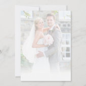 FOTO DANK U modern handgeschreven script wit Bedankkaart (Achterkant)