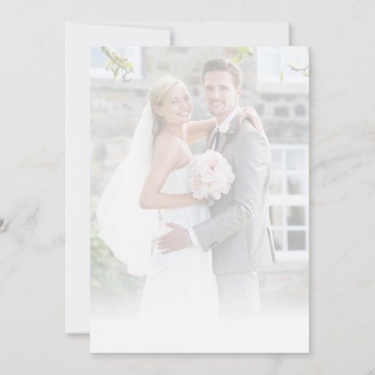 FOTO DANK U modern handgeschreven script wit Bedankkaart (Achterkant)