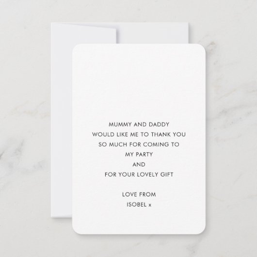 FOTO DANK U moderne gedurfde heldere kleurrijke ty Bedankkaart (Achterkant)