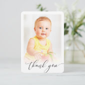 FOTO DANK U moderne kalligrafie script schrijven Bedankkaart (Staand voorkant)