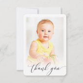 FOTO DANK U moderne kalligrafie script schrijven Bedankkaart (Voorkant)