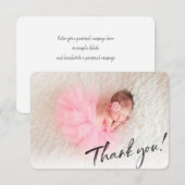 FOTO DANK U moderne kalligrafie script schrijven Bedankkaart (Voorkant / Achterkant)