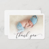 FOTO DANK U moderne kalligrafie script schrijven Bedankkaart (Voorkant / Achterkant)