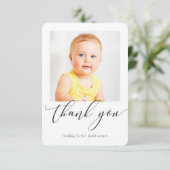 FOTO DANK U moderne kalligrafie script schrijven Bedankkaart (Staand voorkant)