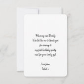 FOTO DANK U moderne kalligrafie script schrijven Bedankkaart (Achterkant)