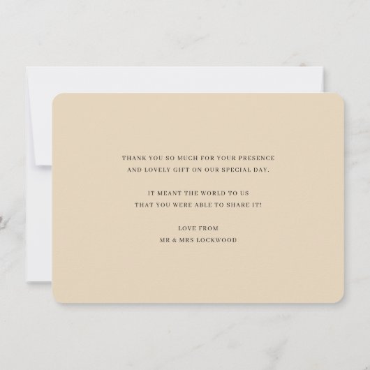 FOTO DANK U moderne minimale elegante ampersand Bedankkaart (Achterkant)