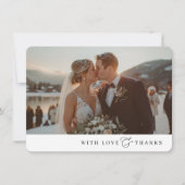 FOTO DANK U moderne minimale elegante ampersand Bedankkaart (Voorkant)