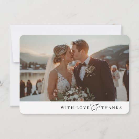 FOTO DANK U moderne minimale elegante ampersand Bedankkaart (Voorkant)