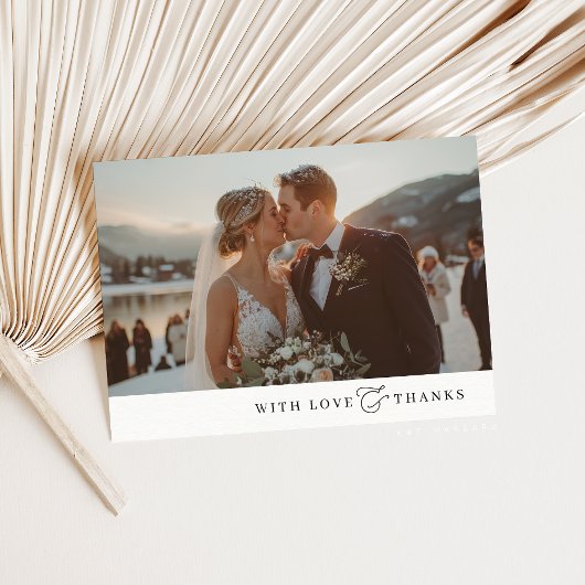 FOTO DANK U moderne minimale elegante ampersand Bedankkaart