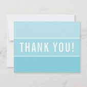 FOTO DANK U moderne ombre turquoise blauw Bedankkaart (Voorkant)