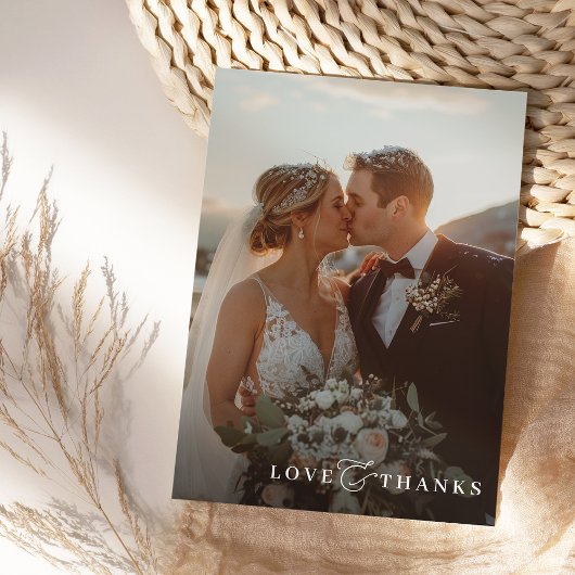 FOTO DANK U moderne overlay elegante ampersand Bedankkaart