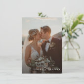 FOTO DANK U moderne overlay elegante ampersand Bedankkaart (Staand voorkant)