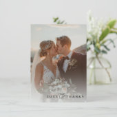 FOTO DANK U moderne overlay elegante ampersand Bedankkaart (Staand voorkant)