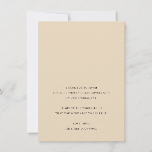 FOTO DANK U moderne overlay elegante ampersand Bedankkaart (Achterkant)