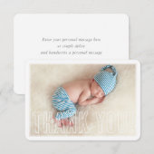 FOTO DANK U moderne overlay type Bedankkaart (Voorkant / Achterkant)