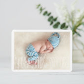 FOTO DANK U moderne overlay type Bedankkaart (Staand voorkant)