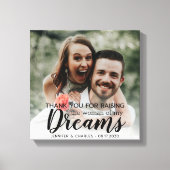 Foto Dank u ouders van de bruid bruiloft Canvas Afdruk (Voorkant)