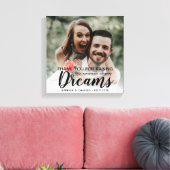 Foto Dank u ouders van de bruid bruiloft Canvas Afdruk (Insitu (Woonkamer))