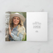 Foto Dank u Rustiek Land Zonnebloem Laarzen Bedankkaart (Binnen)