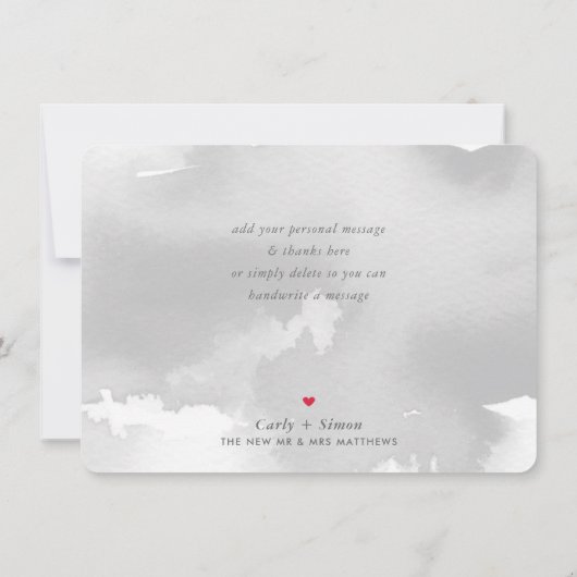 FOTO DANK U schattige gouden glitter tekst bruilof Bedankkaart (Achterkant)