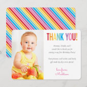 FOTO DANK U schattige vet type leuk kleurrijk Bedankkaart (Voorkant / Achterkant)