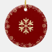 Foto: Dankbare, gezegende sneeuwvlok vakantie Keramisch Ornament (Achterkant)