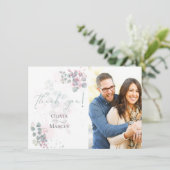 Foto Dankjewel  |  Moderne Aquarel Eucalyptus Bedankkaart (Staand voorkant)