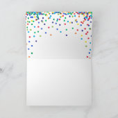 Foto dankkaart | Verjaardagsconfetti Kaart (Binnen)