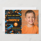 Foto Dart Party Verjaardag Uitnodiging | Dart Pist (Voorkant)