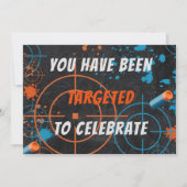 Foto Dart Party Verjaardag Uitnodiging | Dart Pist (Achterkant)