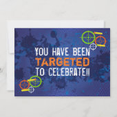 Foto Dart Wars Verjaardagsfeest Uitnodiging (Achterkant)