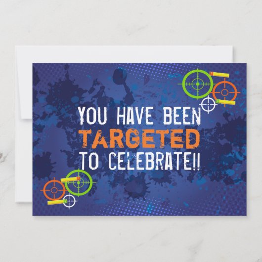 Foto Dart Wars verjaardagsfeestje uitnodiging (Achterkant)