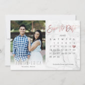 Foto: Date Calendar Marble Roos Gold opslaan Kaart (Voorkant)