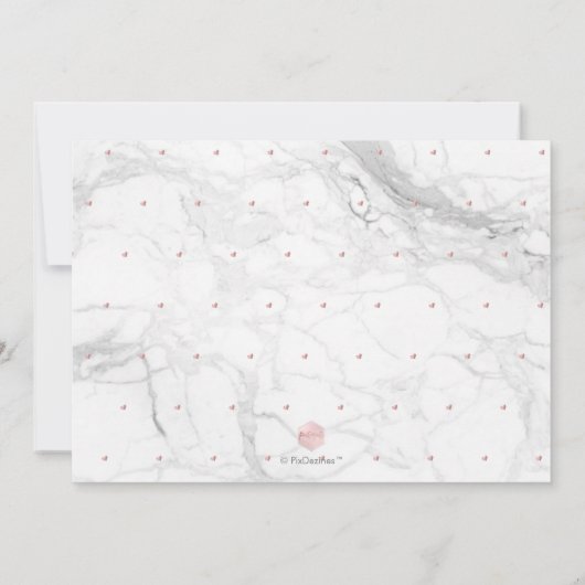 Foto: Date Calendar Marble Roos Gold opslaan Kaart (Achterkant)