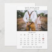 Foto: Date Calendar opslaan Save The Date (Voorkant / Achterkant)