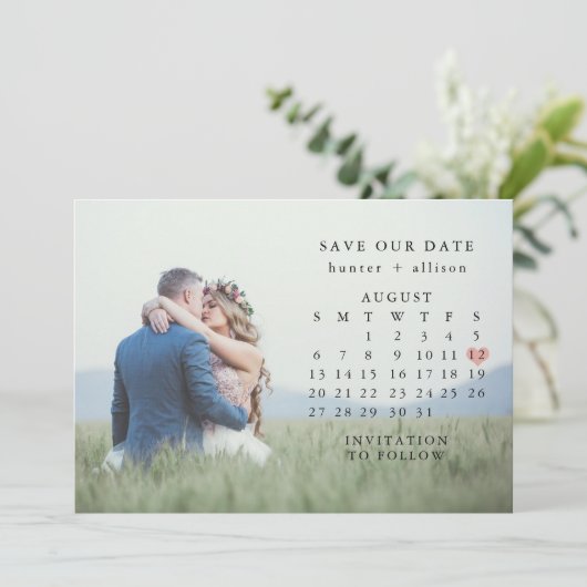 Foto: Date Calendar opslaan Save The Date (Staand voorkant)