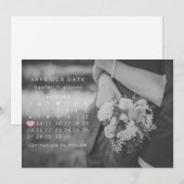 Foto: Date Calendar opslaan Save The Date (Voorkant / Achterkant)