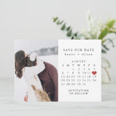 Foto: Date Calendar opslaan Save The Date (Staand voorkant)