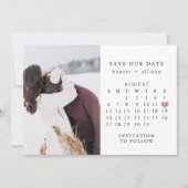 Foto: Date Calendar opslaan Save The Date (Voorkant)