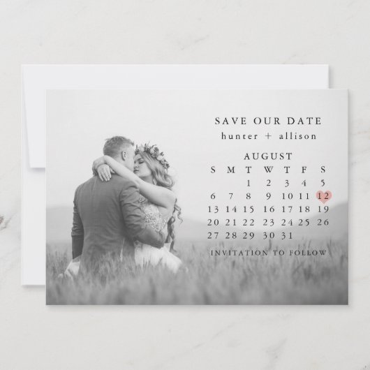 Foto: Date Calendar opslaan Save The Date (Voorkant)