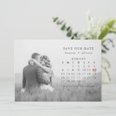 Foto: Date Calendar opslaan Save The Date (Staand voorkant)