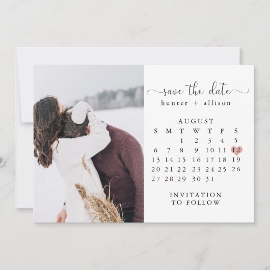 Foto: Date Calendar opslaan Save The Date (Voorkant)