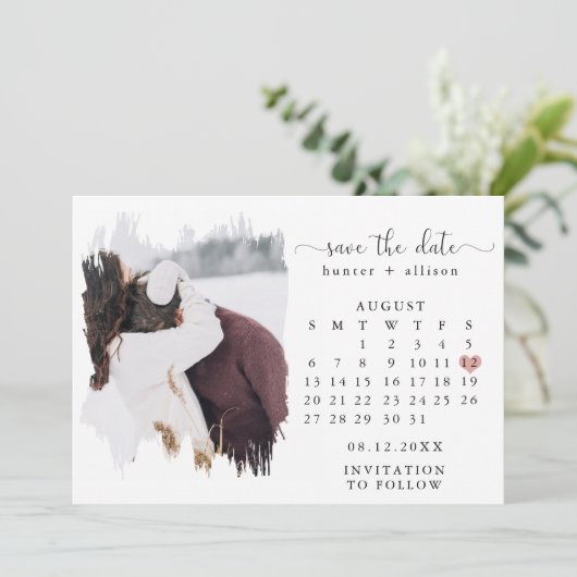 Foto: Date Calendar opslaan Save The Date (Staand voorkant)