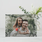 Foto: Date Hand Drawn Petite Flowers opslaan Save The Date (Staand voorkant)