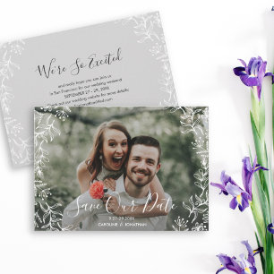 Foto: Date Hand Drawn Petite Flowers opslaan Save The Date