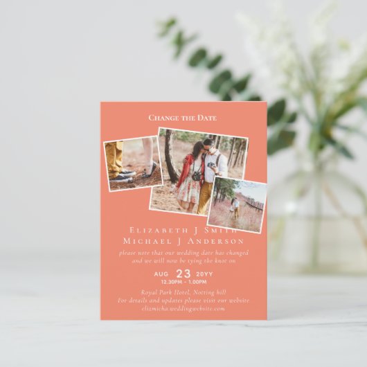 FOTO Datum Wijzigen van Afspraak Uitstel ELKE Gebe Briefkaart (Staand voorkant)