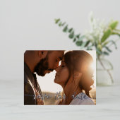 Foto De datum opslaan Folie Briefkaart - Silver (Staand Voorkant)