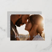 Foto De datum opslaan Folie Briefkaart - Silver (Voorkant / Achterkant)