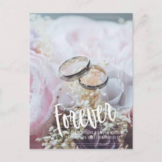 Foto: De datum voor altijd opslaan Aankondigingskaart (Voorkant)