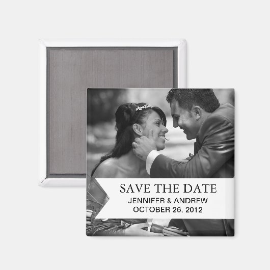 Foto De Datummagneet opslaan (zwart-wit) Magneet (Voorkant / Achterkant)